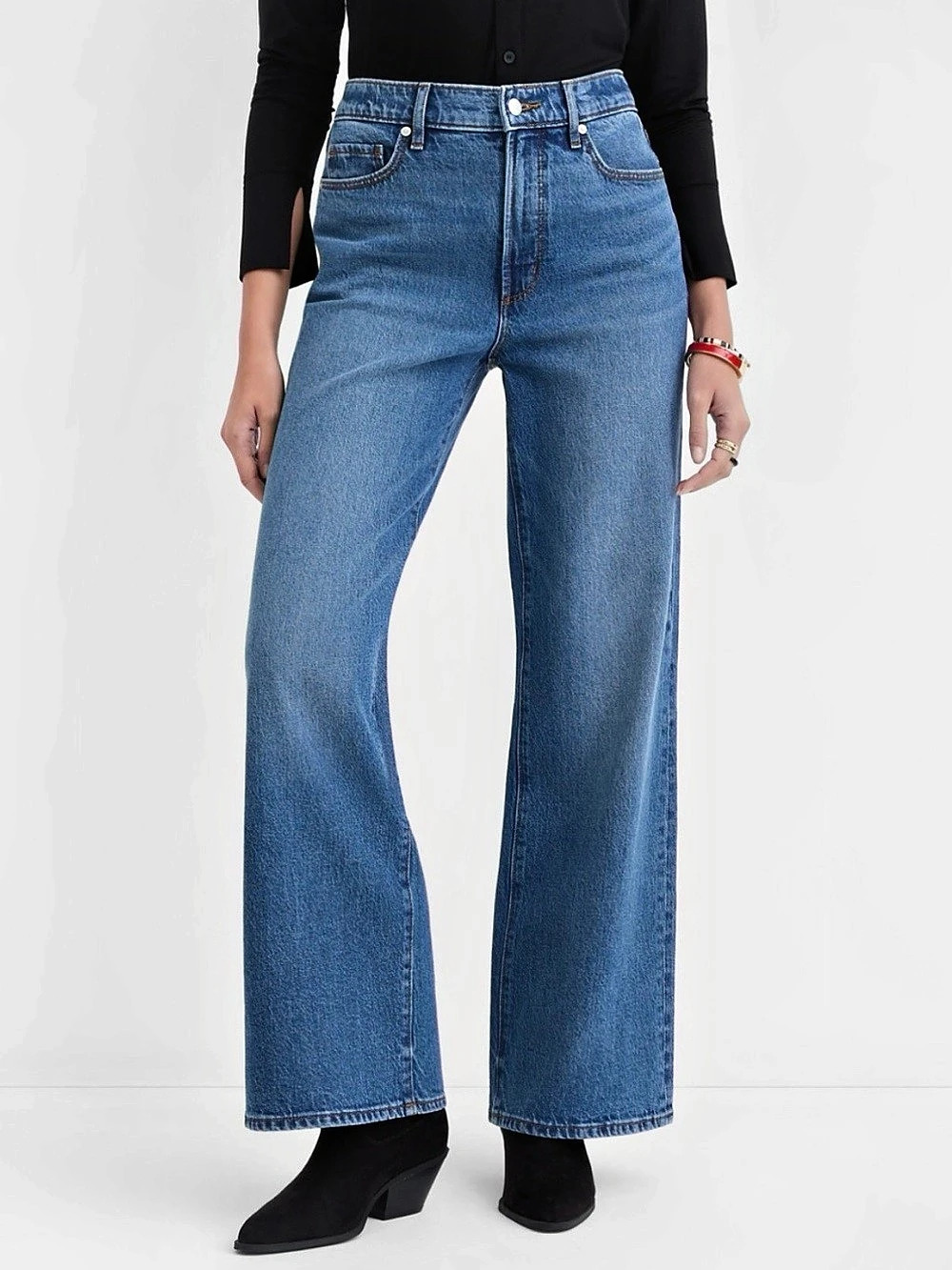 rivete Curry Wide Leg Jeans in Blue Waist 29 Like New